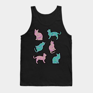 Six Pack of Cats in Leopard Print Tank Top